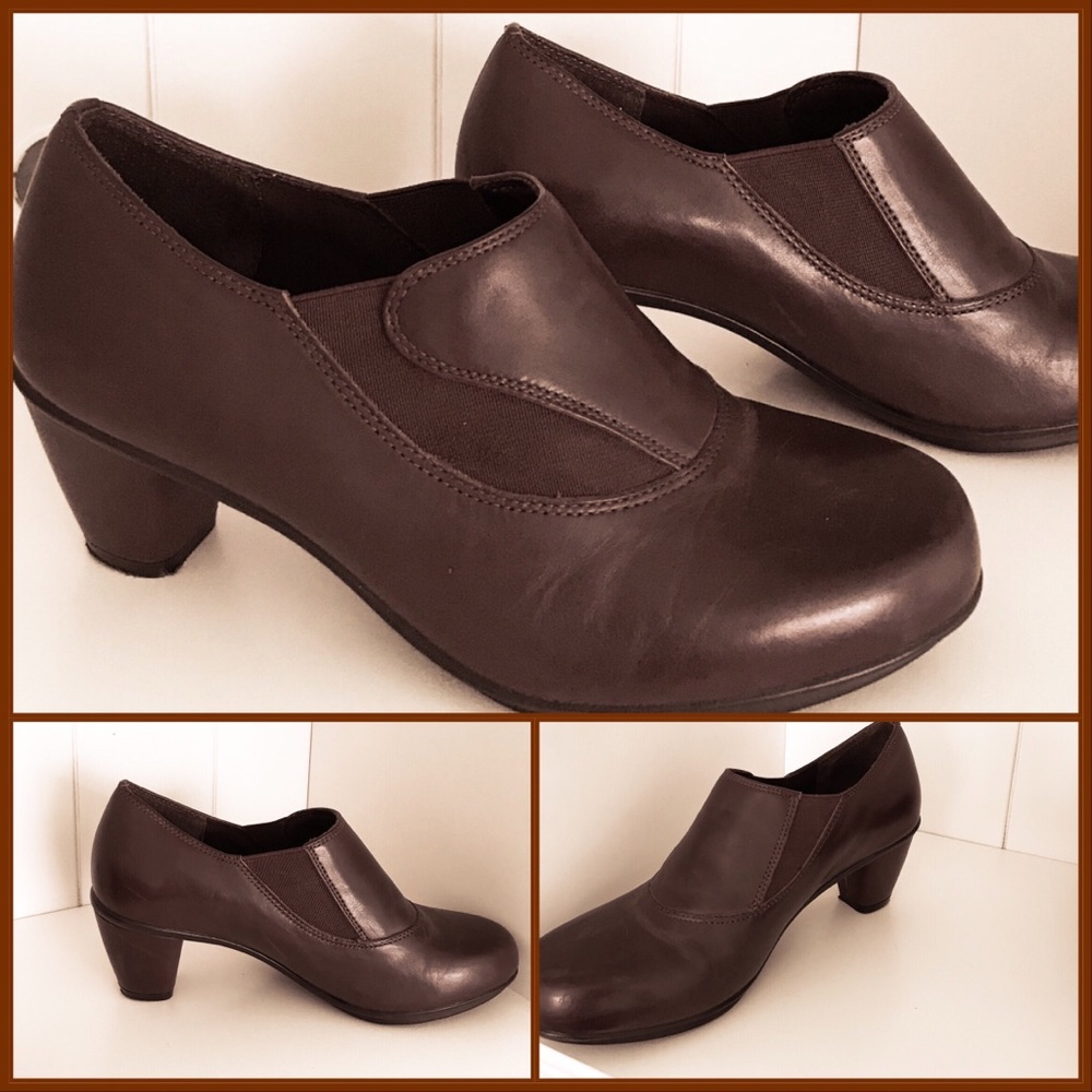 REAL Leather Rose Petals Walking Cradles heels